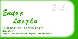 endre laszlo business card