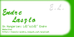 endre laszlo business card